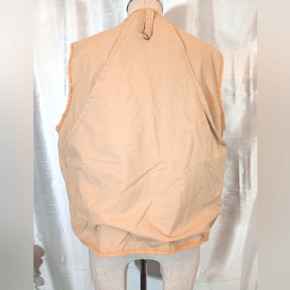Stansport Fishing Vest, Men, Pockets, Zipper/Flap Pckts/Beige, ZipUp, Vents, L - Picture 4 of 7